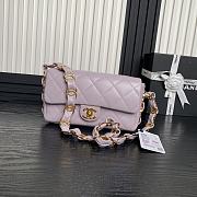 Chanel Flap Bag Light Purple Lambskin 22.5cm - 1