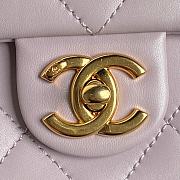 Chanel Flap Bag Light Purple Lambskin 22.5cm - 6