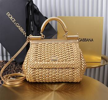 Dolce & Gabbana Sicily Interwoven Gold 20x15x6.5cm