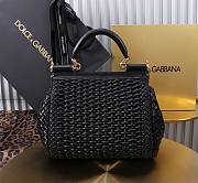 Dolce & Gabbana Sicily Interwoven Black 20x15x6.5cm - 5