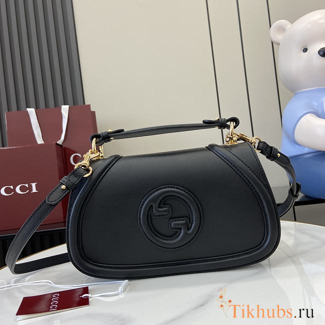 Gucci Blondie Small Top Handle Black Bag 26.5x16.5x8.5cm - 1