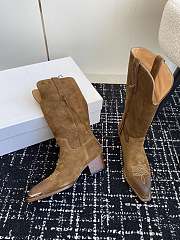 Celine Tan Suede Boots - 4