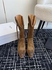 Celine Tan Suede Boots - 3