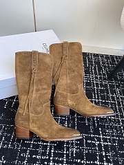 Celine Tan Suede Boots - 2