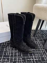 Celine Black Suede Boots - 1