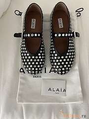 Alaia Ballerina Rhinstone Mary Jane Flats - 1