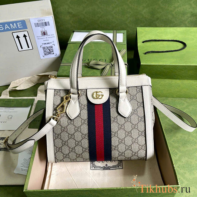 Gucci Ophidia Small GG Tote White Bag 24x20.5x10.5cm - 1