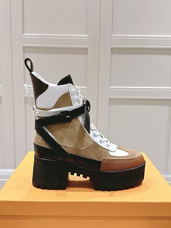 Louis Vuitton LV Laureate Platform Beige Boots