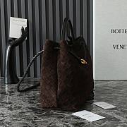 Bottega Veneta Medium Andiamo Suede Dark Brown 32.5x24x12cm - 5