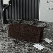 Bottega Veneta Medium Andiamo Suede Dark Brown 32.5x24x12cm - 4