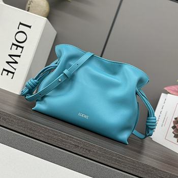 Loewe Mini Flamenco Clutch Bag Blue 23x18x9cm