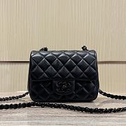 Chanel Mini Flap Bag Black Lambskin 17cm - 1