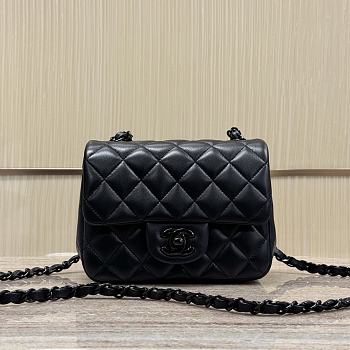 Chanel Mini Flap Bag Black Lambskin 17cm