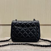 Chanel Mini Flap Bag Black Lambskin 17cm - 3