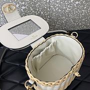 Valentino Vlogo Signature Wicker Vanity Bag White 19x13.5x13cm - 4