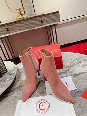 Christian Louboutin Condora 100 Suede Ankle Boots Pink - 1