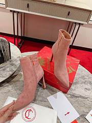 Christian Louboutin Condora 100 Suede Ankle Boots Pink - 5