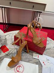 Christian Louboutin Condora Queen Leather Brown Sandals 85 - 1