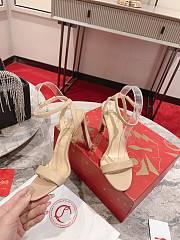 Christian Louboutin Condora Queen Leather Beige Sandals 85 - 5