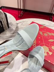 Christian Louboutin Condora Queen Patent Blue Sandals 85 - 4