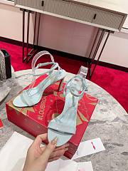 Christian Louboutin Condora Queen Patent Blue Sandals 85 - 2