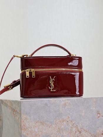 YSL Vanity Bag Red Patent 18x11x6.5cm