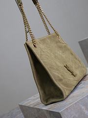 YSL Niki Medium Shopping Suede Green Bag 33x27x11.5cm - 4