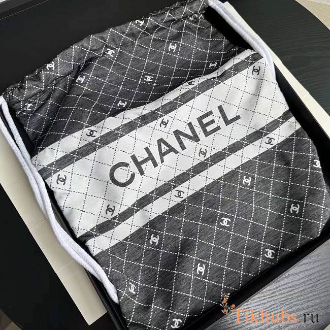 Chanel 22 Handbag Grey White 45x35cm - 1