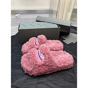 Balenciaga Fur Sandals Pink - 5