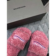 Balenciaga Fur Sandals Pink - 2