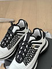 Chanel Sneakers Silk Cowhide Tarps White - 3