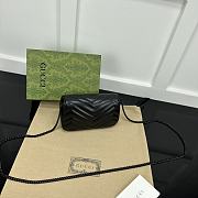 Gucci Marmont Super Mini Bag Black 16.5x10x5cm - 6