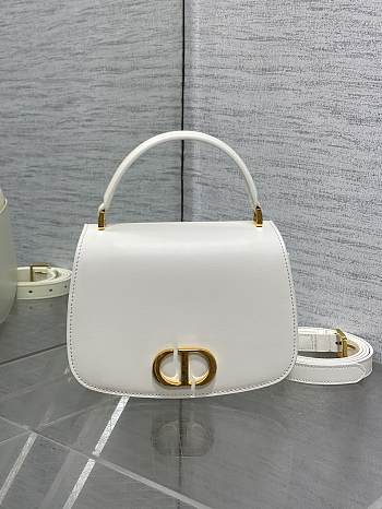 Dior Medium 30 Montaigne Top Handle Bag White 19 x 12 x 8 cm