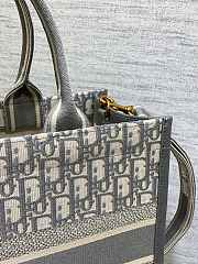 Dior Medium Book Tote Gray Oblique 36.5x28x16.5cm - 5