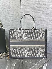 Dior Medium Book Tote Gray Oblique 36.5x28x16.5cm - 3