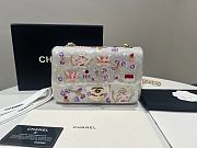 Chanel Mini Flap Bag Embroidered Satin Sequins 20x12x6cm - 1