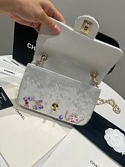 Chanel Mini Flap Bag Embroidered Satin Sequins 20x12x6cm - 5