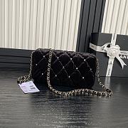 Chanel Clutch With Chain Velvet Gold Black 23x13x5cm - 5