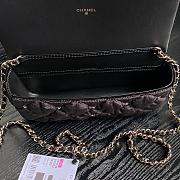 Chanel Clutch With Chain Velvet Gold Black 23x13x5cm - 2