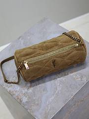 YSL Sade Small Tube Shoulder Bag Suede 20x10x10cm - 3