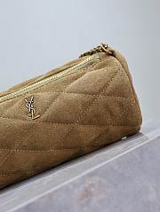 YSL Sade Small Tube Shoulder Bag Suede 20x10x10cm - 2