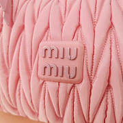 Miu Miu Wander Leather Half-moon Bag Pink 28x14x9cm - 6