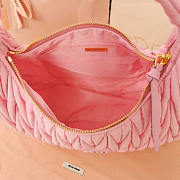 Miu Miu Wander Leather Half-moon Bag Pink 28x14x9cm - 5