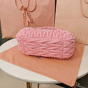 Miu Miu Wander Leather Half-moon Bag Pink 28x14x9cm - 4