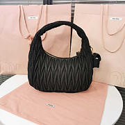 Miu Miu Wander Leather Half-moon Bag Black 28x14x9cm - 2