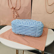 Miu Miu Wander Leather Half-moon Bag Blue 28x14x9cm - 6