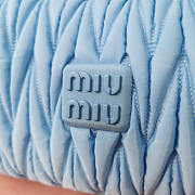 Miu Miu Wander Leather Half-moon Bag Blue 28x14x9cm - 4