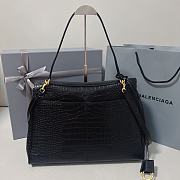 Balenciaga Rodeo Large Handbag Black Crocodile 40x30x13cm - 6