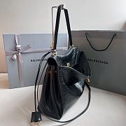 Balenciaga Rodeo Large Handbag Black Crocodile 40x30x13cm - 2