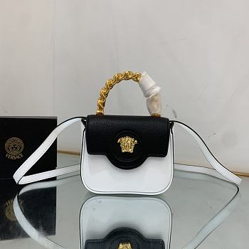 Versace La Medusa Mini Bag Black White 16x12x6cm